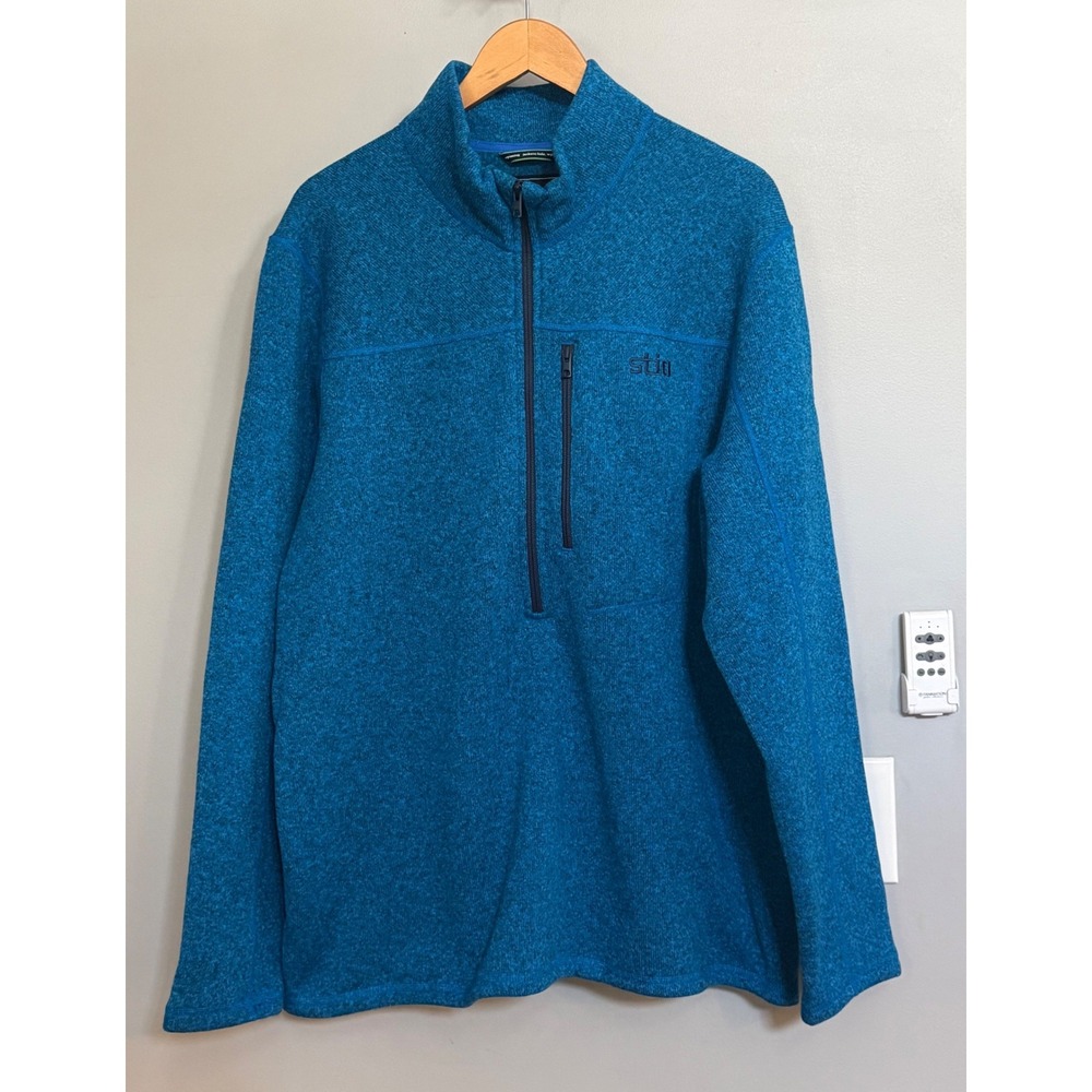 Stio Sweater Wilcox Fleece Half Zip Alpine Lake Heather‎ XXL 200296-262 NWT